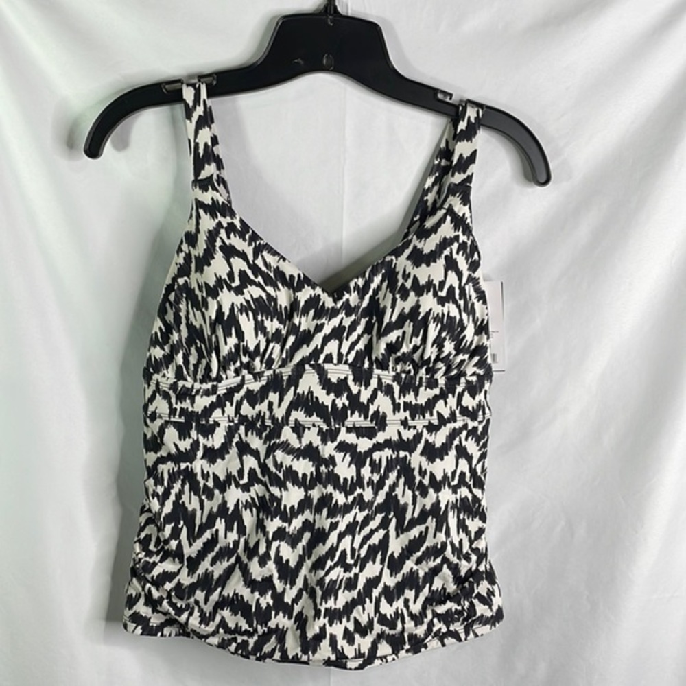 NWT Knix nwt cream, black, gray abstract, print tankini top